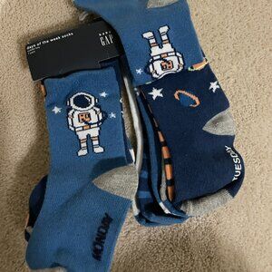 Baby Gap Socks - Space/Astronaut 12-24 M